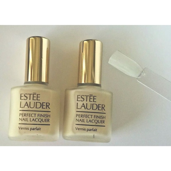 2x ESTEE LAUDER Perfect Finish Nail Polish SHEER NUDE ~ Vintage - Picture 2 of 9